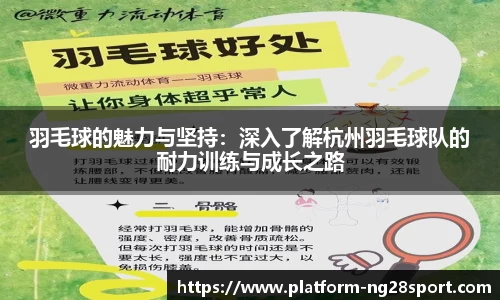 羽毛球的魅力与坚持：深入了解杭州羽毛球队的耐力训练与成长之路